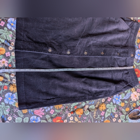 Uniqlo Women Navy 100% Cotton Corduroy Skirt, Size L - Picture 5 of 7